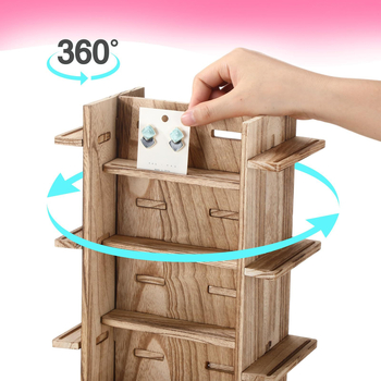 Подставка за бижута за бюро с три нива – настолен монтаж, PP+ABS материал, многофункционална и прахозащитна