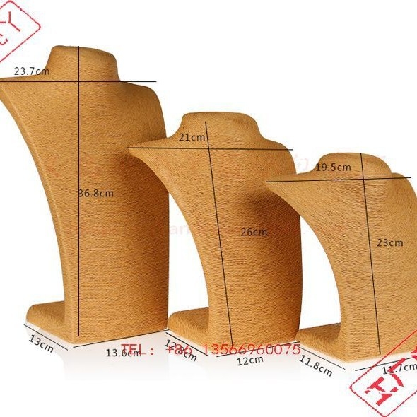 Дисплей за бижута с конопено въже и PE, триизмерен дизайн, навиван корпус от хартиено въже