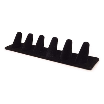 Дисплей стойка за пръстени, Т-образна, велурена облицовка, едноетажна, ръчна изработка