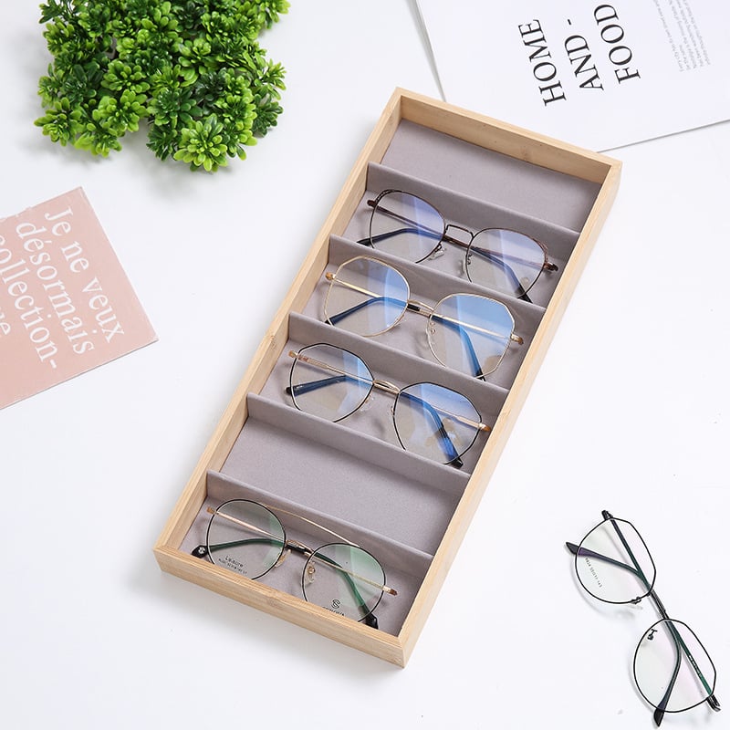 Jin Xi Fan Stalak za Izložbu naočala — Visoke kvalitete, Bamboo i drveni uzorak, Spajanje