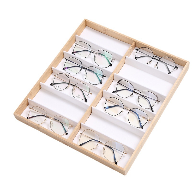 Jin Xi Fan Stalak za Izložbu naočala — Visoke kvalitete, Bamboo i drveni uzorak, Spajanje