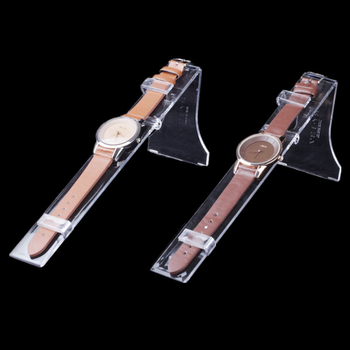 L-alakú óra bemutató állvány ABS anyagból, logónyomtatás, testreszabható