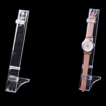 L-alakú óra bemutató állvány ABS anyagból, logónyomtatás, testreszabható