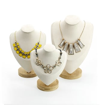 Стойка за бижута с модел от бамбук, обшивка от бамбукова фланела, стил Art wind