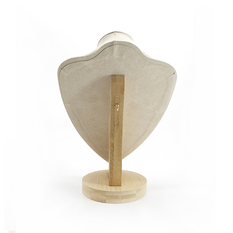 Стойка за бижута с модел от бамбук, обшивка от бамбукова фланела, стил Art wind