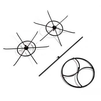 Двуетажна въртяща се метална поставка за бижута - геометричен дизайн, за гривни и обици