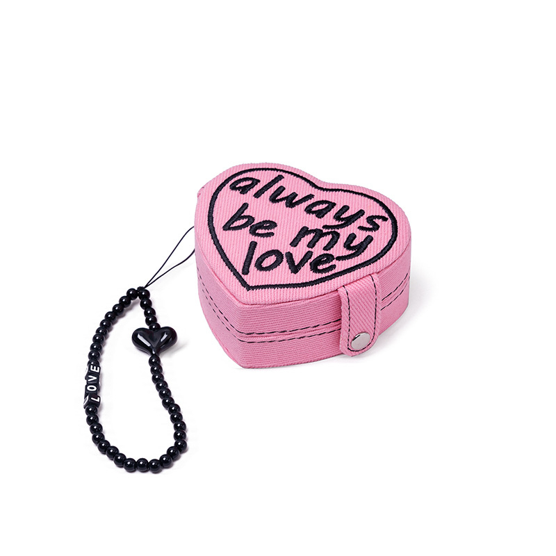 Denim szív alakú ékszerdoboz (Modell xsc1, Márka Nothing, Anyag Denim, Kemény tok, Testreszabás elérhető)