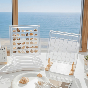 Kagyló alakú műanyag ékszerdoboz, szabad stílus, kemény kivitel, 1 db