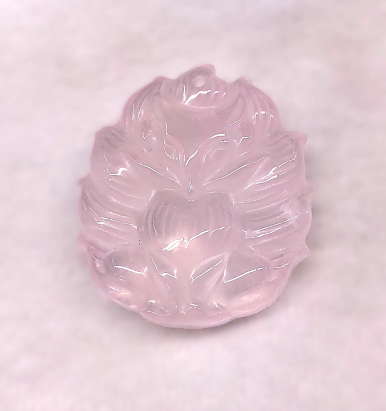 Kilenc farkú róka kristály nyaklánc medál – kristály anyag, polírozott felület, Crystal Brilliance márka