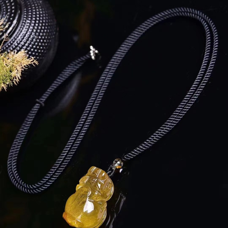 Tuofu ogrlica Pixiu od kristala Hair, gravirano, oblik životinje/zodijak, originalni dizajn