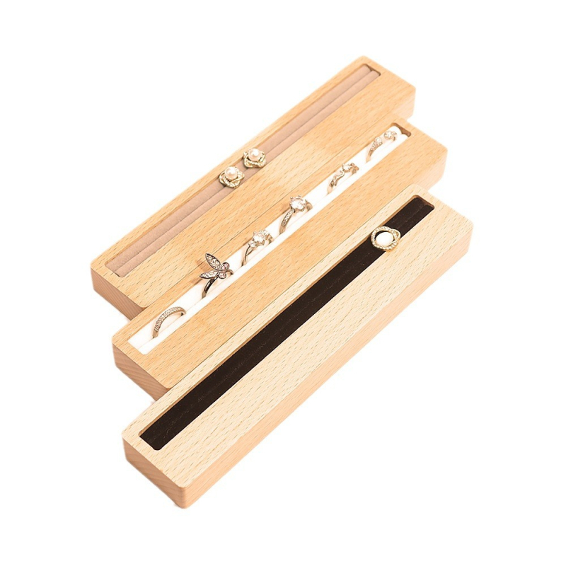 Auskaru displeja paliktnis – masīvs koks, iepakojuma kārbiņa, zīmols RMOHYG, juvelierizstrādājumu iepakojums