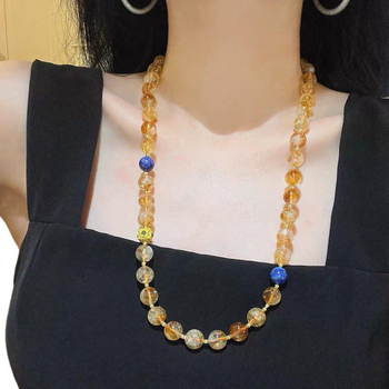 Geometrijski ogrlica od bakra i cirkona, ručno izrađena, privjesak od 18K zlata, unisex, pastoralni stil.