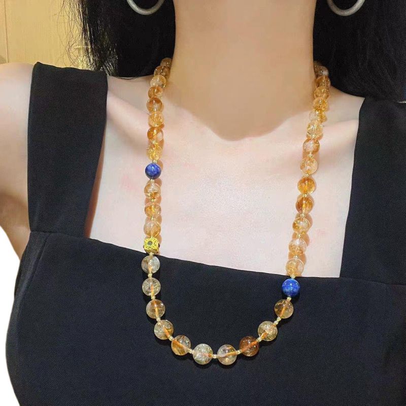 Geometrijski ogrlica od bakra i cirkona, ručno izrađena, privjesak od 18K zlata, unisex, pastoralni stil.