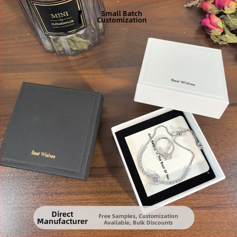 Rotaslietu uzglabāšanas kastīte prsteniem un rokassprādzēm, pielāgota, viegla grezna stila (materiāls: papīrs/kartons; pielāgošana: jā; iepakojuma tips: iepakojuma kastīte; zīmols: Xieying)