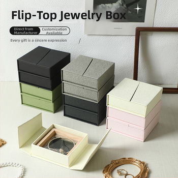 Divkāršā atvēruma juvelierizstrādājumu dāvanu kārba – papīra/kartona kārba, juvelierizstrādājumu iepakojums, pārdošanas/terminālais iepakojums, pielāgota zīmols