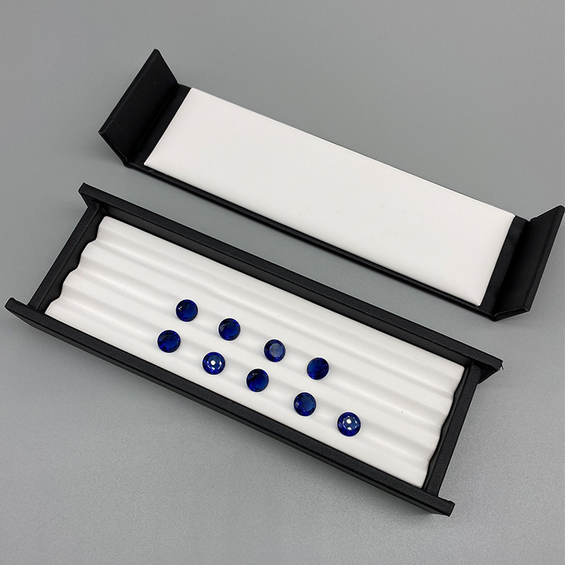 PU rotaslietu demonstrēšanas paliktnis ar vāciņu, magnētiska uzglabāšanas kārbiņa neapstrādātiem akmeņiem