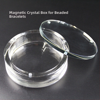 Kristāla apaļa rotaslietu uzglabāšanas kārba ar gludu virsmu, iepakojuma kārba, izcelsme Zhejiang