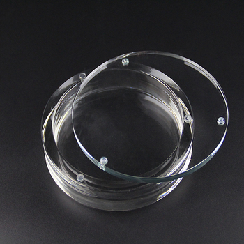 Kristāla apaļa rotaslietu uzglabāšanas kārba ar gludu virsmu, iepakojuma kārba, izcelsme Zhejiang