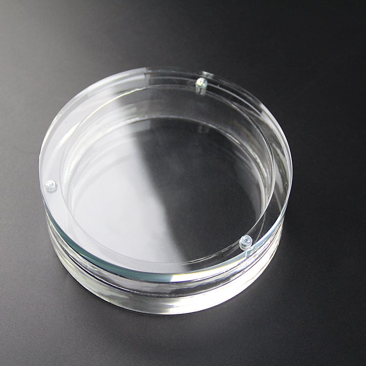 Kristāla apaļa rotaslietu uzglabāšanas kārba ar gludu virsmu, iepakojuma kārba, izcelsme Zhejiang