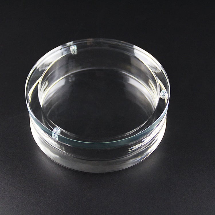 Kristāla apaļa rotaslietu uzglabāšanas kārba ar gludu virsmu, iepakojuma kārba, izcelsme Zhejiang