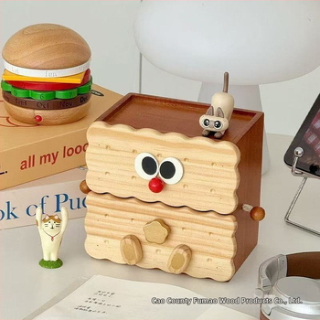 Koka juvelierizstrādājumu kaste – cepumu formas, divslāņu nodalījums prstenēm un auskarām, japāņu stils