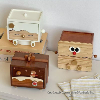 Koka juvelierizstrādājumu kaste – cepumu formas, divslāņu nodalījums prstenēm un auskarām, japāņu stils