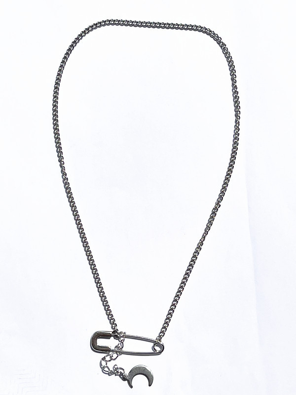 Lančić s geometrijskim privjeskom, titan čelik, kutijasti lanac, nacionalni stil, unisex
