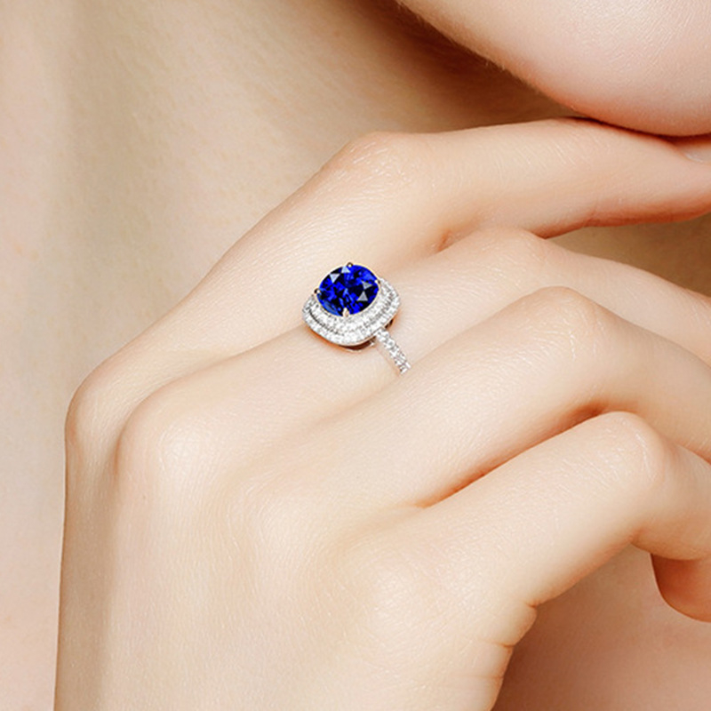 Bakreni prsten s geometrijskim dizajnom i mikrougrađenim kristalima, elektrogalvanski završetak, prilagodljivo Star Jewelry