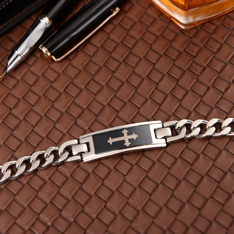 Muška narukvica od titan čelika, pozlaćeni završetak, dvostrani tekstualni dizajn, mogućnost tiska logotipa