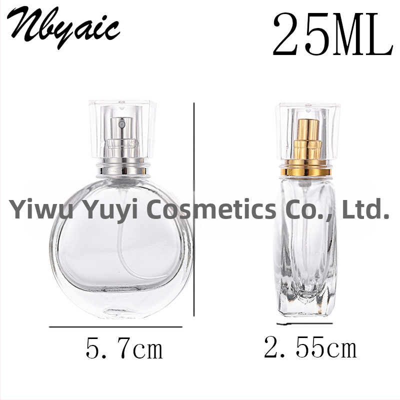 Apaļš stikla parfēmu pudeli, pūšanas stikls, viegla virsmas apdare, pielāgošana pieejama, nbyaic