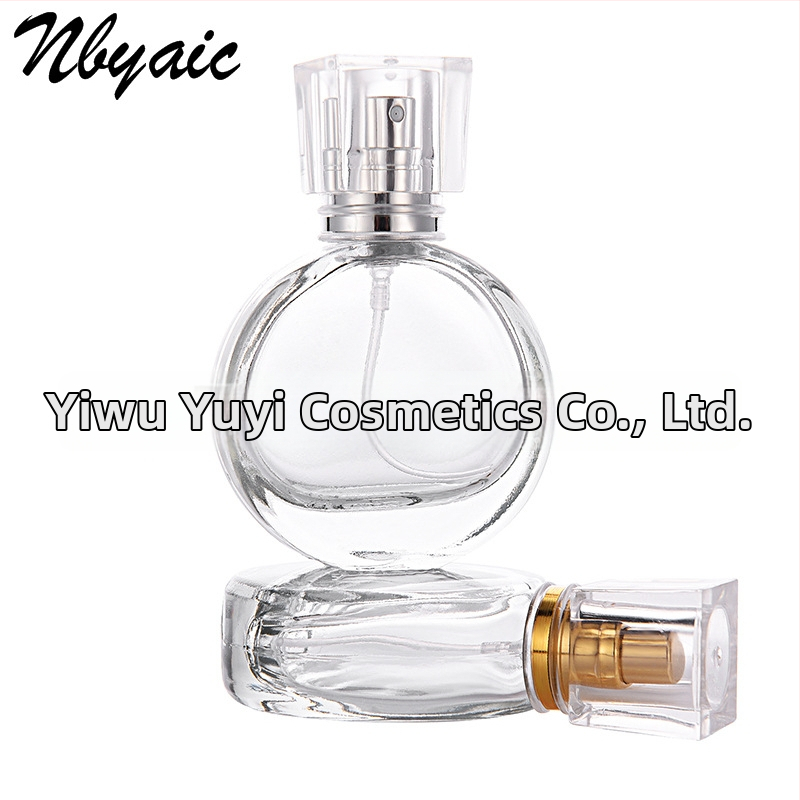 Apaļš stikla parfēmu pudeli, pūšanas stikls, viegla virsmas apdare, pielāgošana pieejama, nbyaic
