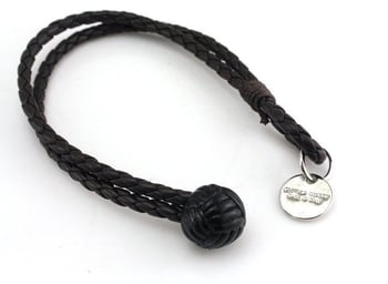 Unisex narukvica od kožnog užeta u nacionalnom stilu, višestruki petljasti dizajn, tiskano logotip, prilagodba, pojedinačna ambalaža