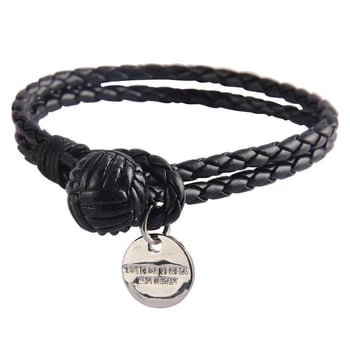 Unisex narukvica od kožnog užeta u nacionalnom stilu, višestruki petljasti dizajn, tiskano logotip, prilagodba, pojedinačna ambalaža