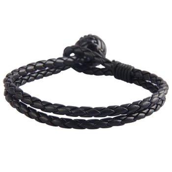 Unisex narukvica od kožnog užeta u nacionalnom stilu, višestruki petljasti dizajn, tiskano logotip, prilagodba, pojedinačna ambalaža