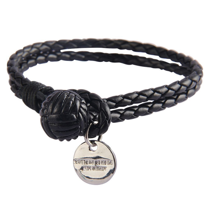 Unisex narukvica od kožnog užeta u nacionalnom stilu, višestruki petljasti dizajn, tiskano logotip, prilagodba, pojedinačna ambalaža