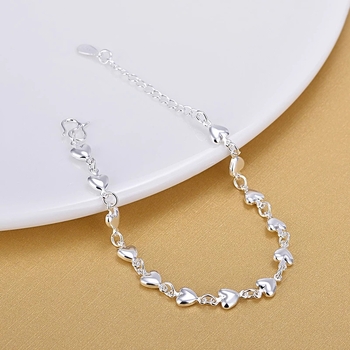 Jie Qun S925 srebrna narukvica, dizajn srce-u-srce, model JQ500, zaštita od zračenja, neovisno pakiranje