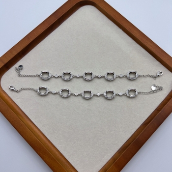 Bakrena narukvica za žene, geometrijski minimalistički dizajn, s kamenom 8×10 mm, elektroplatiranje