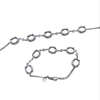 Bakrena narukvica za žene, geometrijski minimalistički dizajn, s kamenom 8×10 mm, elektroplatiranje