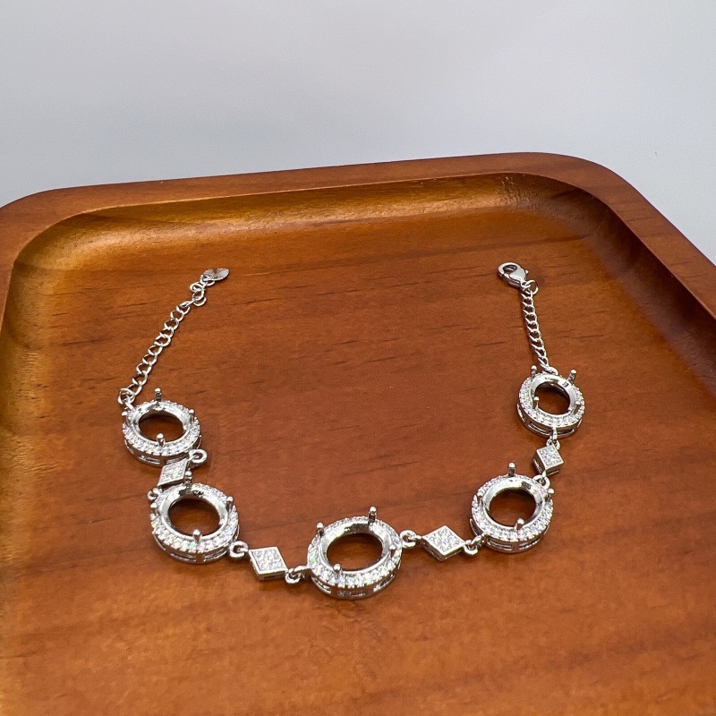 Bakrena narukvica za žene, geometrijski minimalistički dizajn, s kamenom 8×10 mm, elektroplatiranje