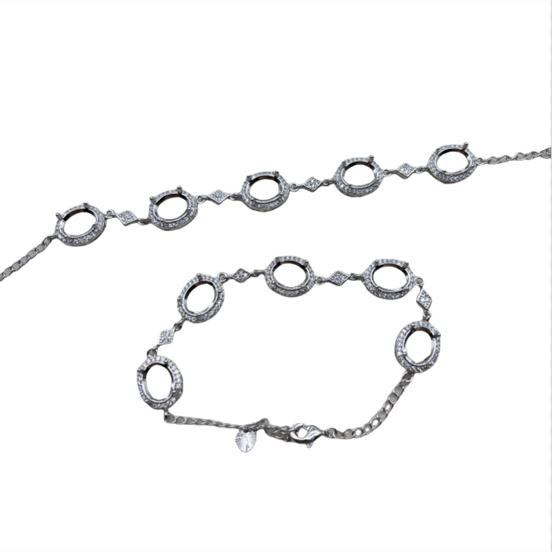 Bakrena narukvica za žene, geometrijski minimalistički dizajn, s kamenom 8×10 mm, elektroplatiranje