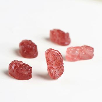 Privjesak Pixiu od jagodnog kristala, marka JYA, stil životinje/zodijak, originalni dizajn, podrijetlo Jiangsu