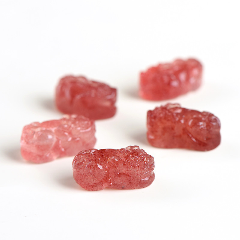 Privjesak Pixiu od jagodnog kristala, marka JYA, stil životinje/zodijak, originalni dizajn, podrijetlo Jiangsu