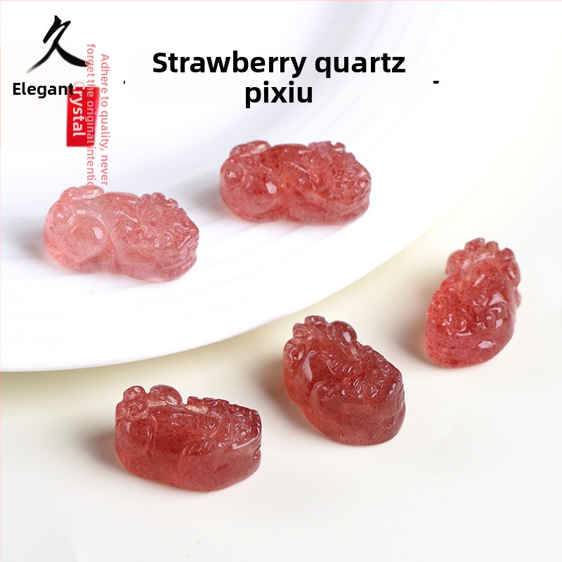 Privjesak Pixiu od jagodnog kristala, marka JYA, stil životinje/zodijak, originalni dizajn, podrijetlo Jiangsu