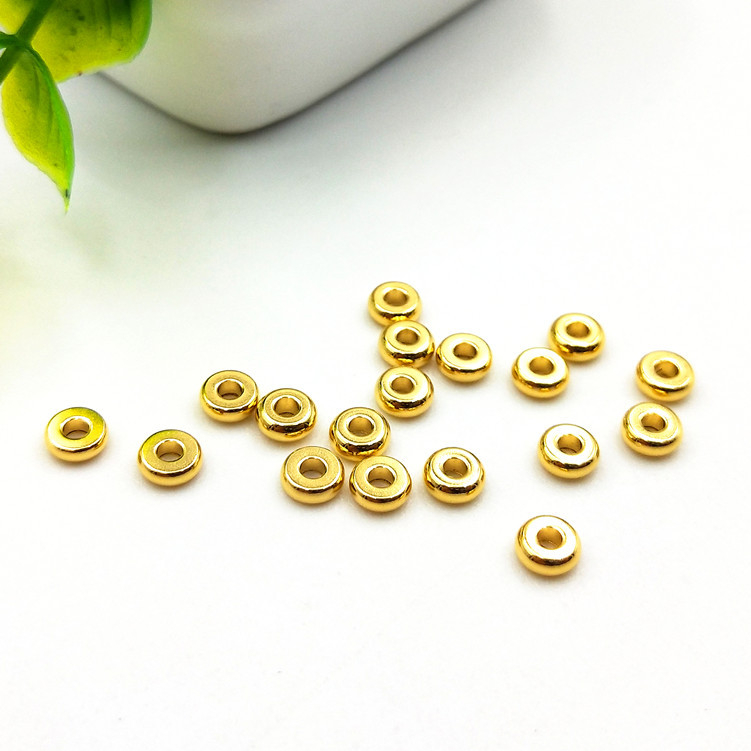 Fannah Jewelry rozsdamentes acél szabad gyöngyök, elektroplátolt