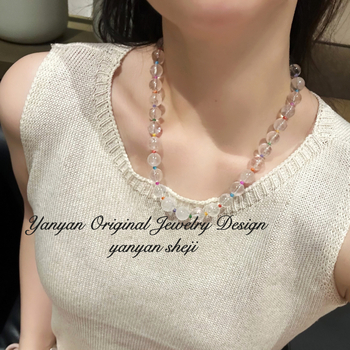 Nyaklánc - Kézzel készített, Keverék anyagok, Ötvözet medál, Eredeti dizájnú lánc, 200 g