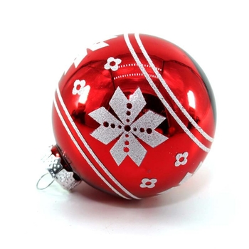 Стъклена коледна топка – ръчно изработена, модерен семпъл стил, подарък за бизнес и празници