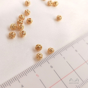 Aranyozott réz gyöngyök, külön gyöngyök, eredeti dizájn, termékkód Z6