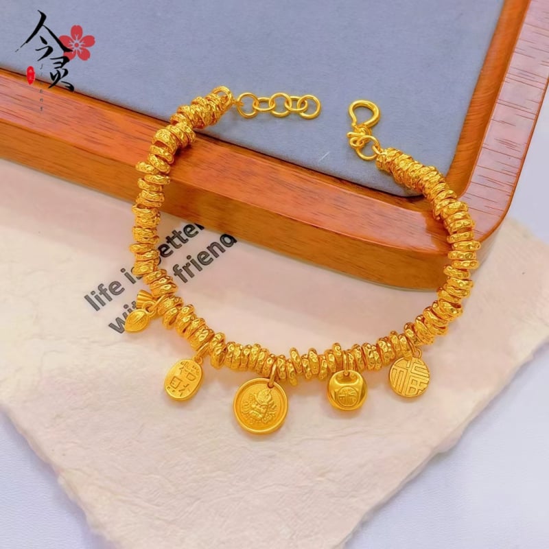 Jinling Jewelry sárgaréz karkötő elektroplattázással – női kézre illő ékszer, 2025 tavasz megjelenés