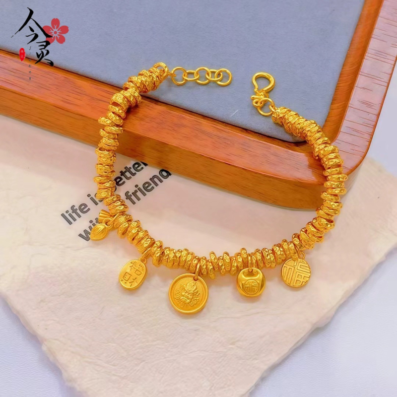 Jinling Jewelry sárgaréz karkötő elektroplattázással – női kézre illő ékszer, 2025 tavasz megjelenés