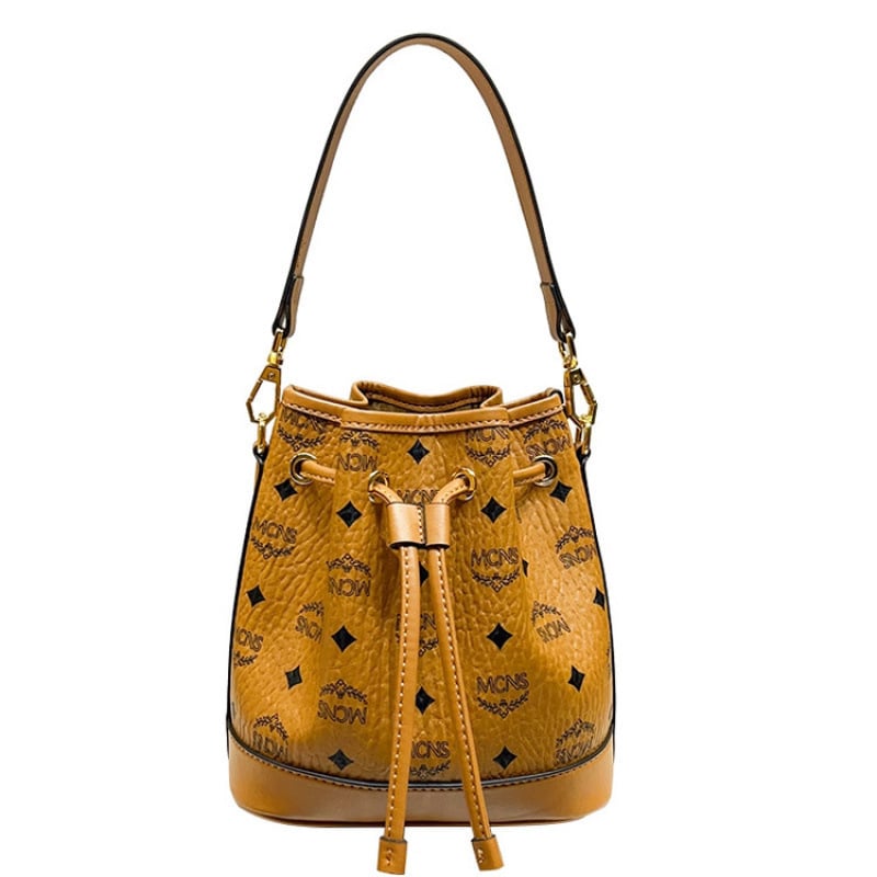 Geantă cilindrică din piele naturală, închidere cu fermoar, buzunar intern pentru cameră, curele duble